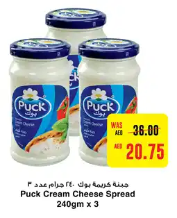 Abu Dhabi Coop Puck Cream Cheese Spread 240gm x 3 offer