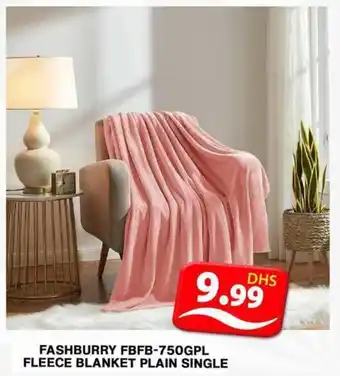 Grand Hyper Market FASHBURRY FBFB-750GPL FLEECE BLANKET PLAIN SINGLE offer