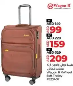 Lulu Hypermarket Wagon R 4Wheel Soft Trolley PS23A07 offer