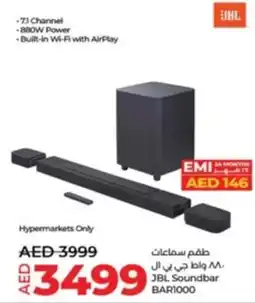 Lulu Hypermarket JBL Soundbar BAR1000 offer