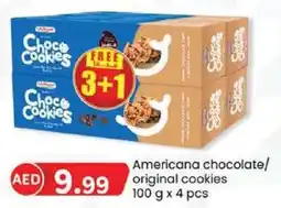 KM Trading Americana chocolate/ original cookies 100 g x 4 pcs offer