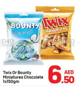 Day To Day Twix Or Bounty Miniatures Chocolate 1x150gm offer