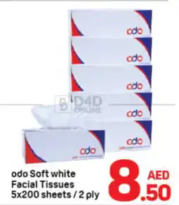 Day To Day Odo Soft white Facial Tissues 5x200 sheets/2 ply offer