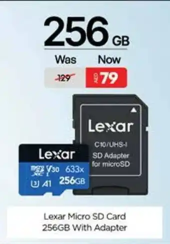 Nesto Lexar Micro SD Card 256GB With Adapter 256GB offer