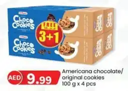KM Trading Americana chocolate/ original cookies 100 g x 4 pcs offer