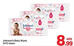 Day To Day Johnson's Baby Wipes 3x72 wipes offer