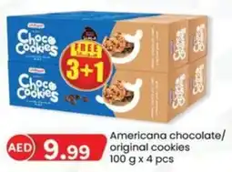 KM Trading Americana chocolate/ original cookies 100 g x 4 pcs offer