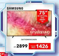 E City SAMSUNG 75" 4K CRYSTAL UHD SMART TV offer