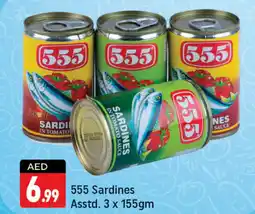 Shaklan 555 Sardines Asstd. 3 x 155gm offer