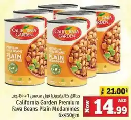 Kenz Hypermarket California Garden Premium Fava Beans Plain Medammes 6 x 450gm offer