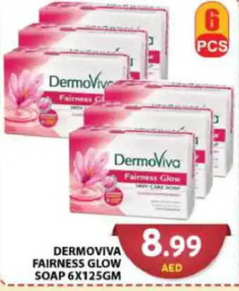 Grand Hyper Market DERMOVIVA FAIRNESS GLOW SOAP 6X125GM offer
