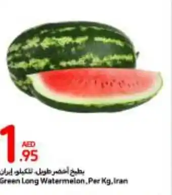 Carrefour Green Long Watermelon, Per Kg, offer