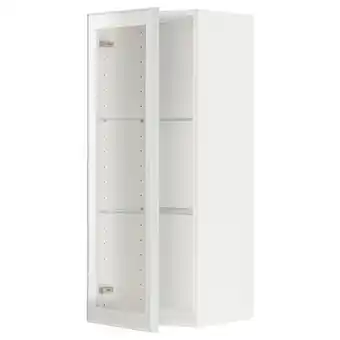 Ikea Metod Wall cabinet w shelves/glass door, white/hejsta white clear glass, 40x100 cm offer