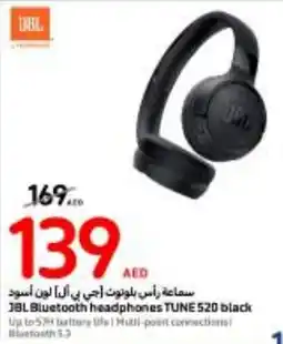 Carrefour JBL Bluetooth headphones TUNE 520 black offer
