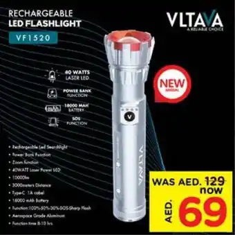 Nesto VLTAVA RECHARGEABLE LED FLASHLIGHT offer