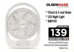 Nesto Olsenmark Rechargeable Table Fan offer