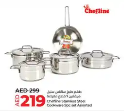 Lulu Hypermarket Chefline Stainless Steel Cookware 9pc set Assorted offer