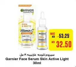 Abu Dhabi Coop Garnier Face Serum Skin Active Light 30ml offer