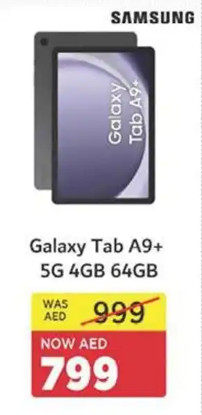 Abu Dhabi Coop SAMSUNG Galaxy Tab A9+ 5G 4GB 64GB offer