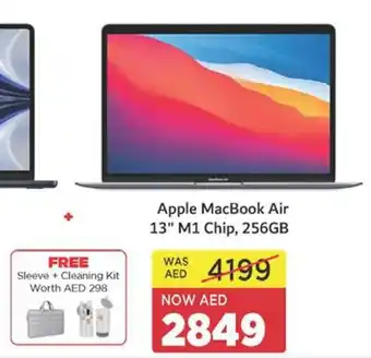 Abu Dhabi Coop Apple MacBook Air 13" M1 Chip, 256GB + Sleeve +Cleaning Kit offer