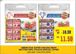 Earth Supermarket AMERICANA SUPER GROUND BEEF/ MUTTON 400G 4 PACKS SPECIAL OFFER offer
