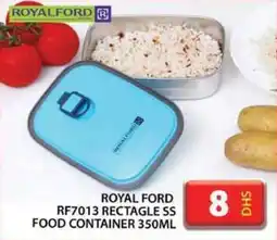 Grand Hyper Market ROYAL FORD RF7013 RECTAGLE SS FOOD CONTAINER 350ML offer