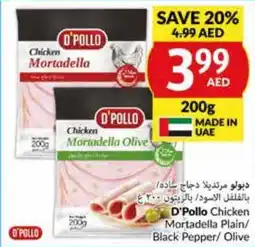 E City D'Pollo Chicken Mortadella Plain / Black Pepper / Olive 200g offer