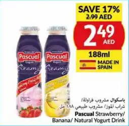 E City Pascual Strawberry / Banana / Natural Yogurt Drink 188mL offer