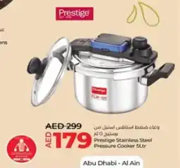 Lulu Hypermarket Prestige Stainless Steel Pressure Cooker 5Ltr offer