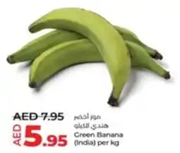 Lulu Hypermarket Green Banana per kg offer