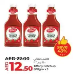 Lulu Hypermarket Tiffany Ketchup 500gm x 3 offer