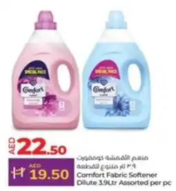 Lulu Hypermarket Comfort Fabric Softener Dilute 3.9Ltr Assorted per pc offer