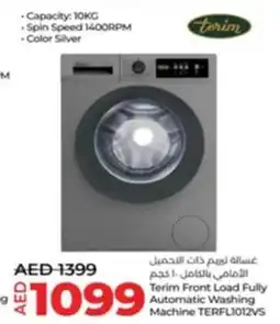 Lulu Hypermarket Terim Front Load Fully Automatic Washing Machine TERFL1012VS offer