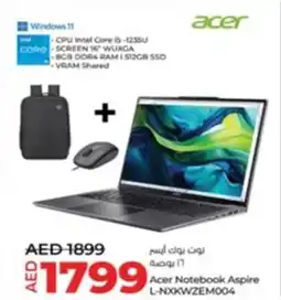 Lulu Hypermarket Acer Notebook Aspire L-NXKWZEM004 offer
