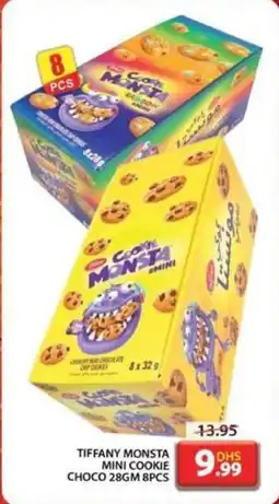Grand Hyper Market TIFFANY MONSTA MINI COOKIE CHOCO 28GM 8PCS offer