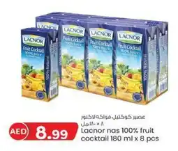 KM Trading Lacnor nas 100% fruit cocktail 180 ml x 8 pcs offer