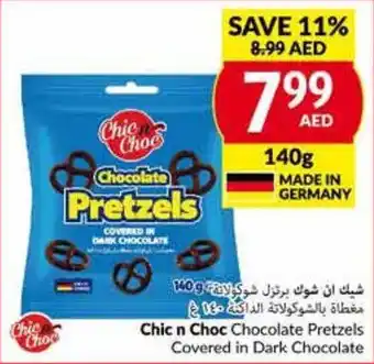 Viva CHIC N CHOC Chocolate Pretzels Covered in Dark Chocolate offer