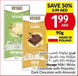 Viva VOYAGE Milk / White Chocolate with Pistachio / Dark Chocolate with Almonds offer