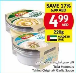 Viva TALIA Hummus Tahina Original / Garlic Sauce offer