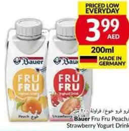 Viva Bauer Fru Fru Peach/ Strawberry Yogurt Drink offer