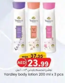 KM Trading Yardley body lotion offer