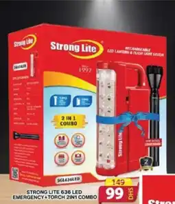 Grand Hyper Market Strong lite 636 led emergency+torch 2in1 combo offer