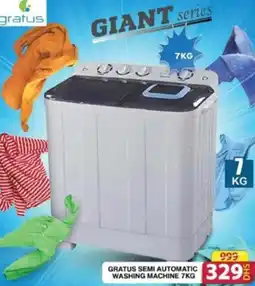 Grand Hyper Market Gratus semi automatic washing machine offer