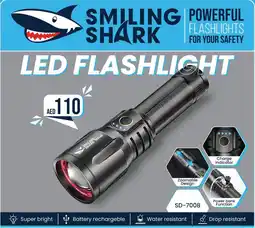 KM Trading Smiling shark led flashlight offer