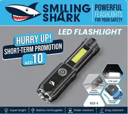 KM Trading Smiling shark led flashlight offer