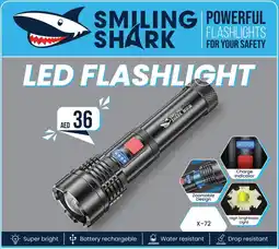 KM Trading Smiling shark led flashlight offer