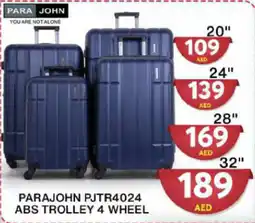Grand Hyper Market Parajohn pjtr4024 abs trolley 4 wheel offer