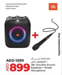 Lulu Hypermarket JBL One Box Encore Essential + Wired Microphone offer