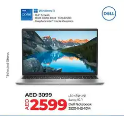 Lulu Hypermarket Dell Notebook 3520-INS-1014 offer