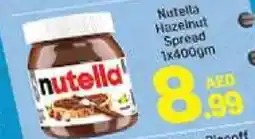 Day To Day Nutella hazelnut spread offer